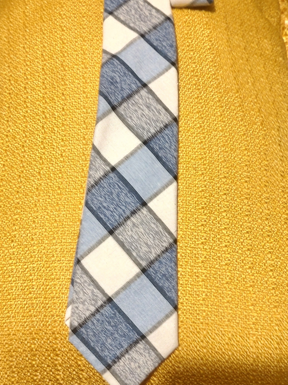 Dockers Classic Blue & White Check Men's Tie Ec
